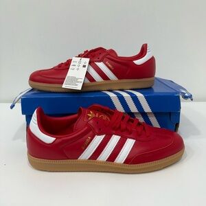Adidas Samba OG Scarlet Red Shoe Sneaker JR0881 Men Size 10 Brand New